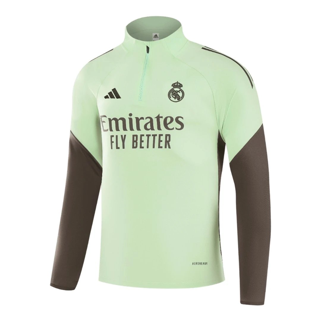 Real Madrid 2025 1 4 Zip Tracksuit 26 Kids Green — Photo 3