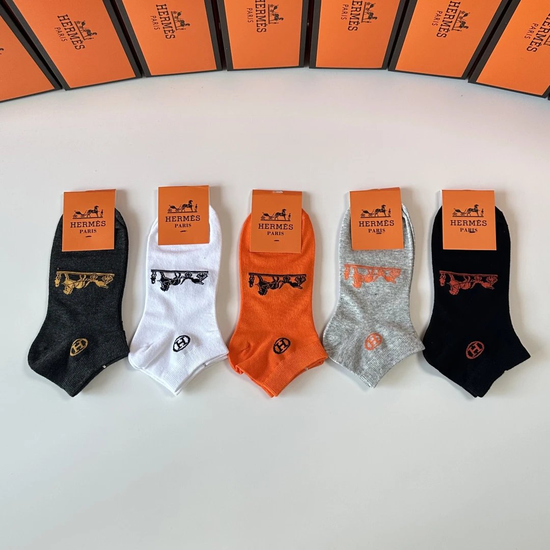 Hermes Quarter Socks 5-Pair Box Ver.A — photo 9