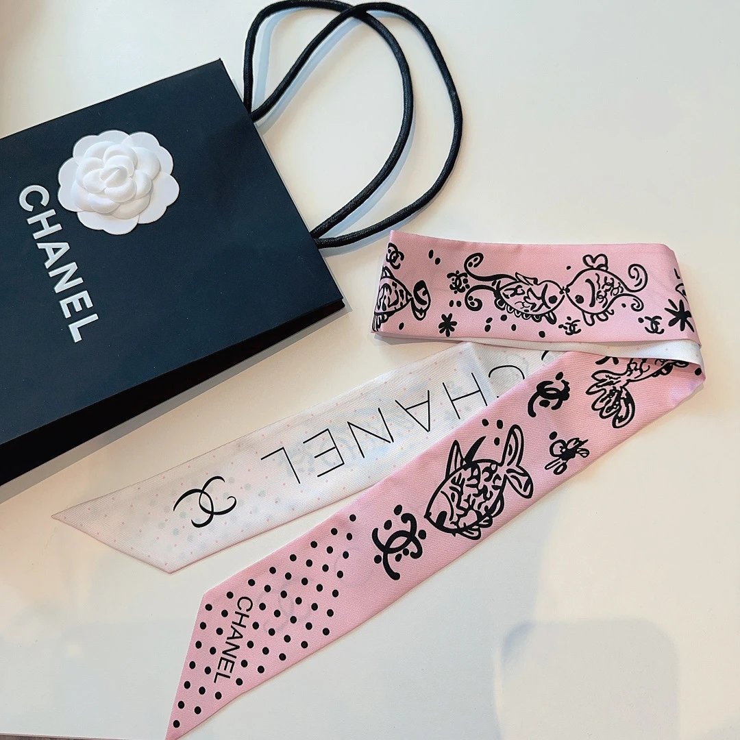 Chanel Silk Hair Ribbon Ver.E — Zdjęcie 3