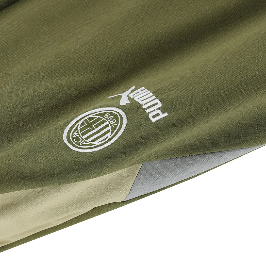 AC Milan 2023 1 4 Zip Tracksuit 24 Green Gray — QC