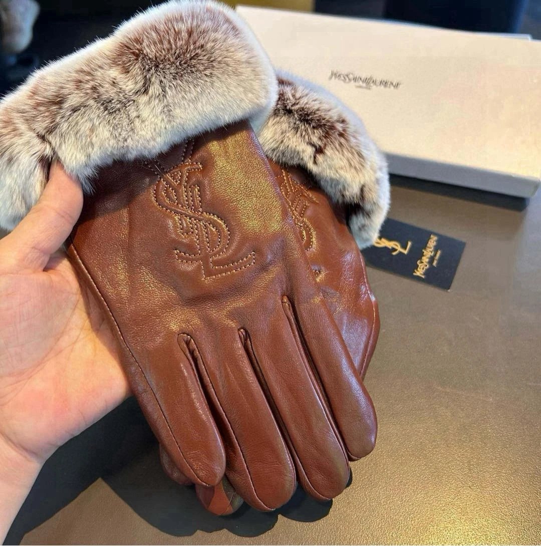 Saint Laurent Lambskin Cashmere Gloves Ver.C — Photo 8