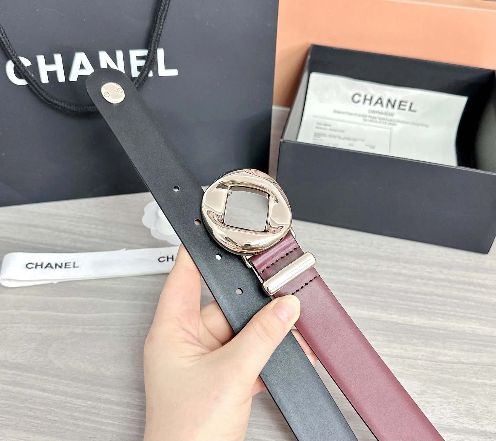 Chanel Leather Reversible Belt Ver.D — photo 6