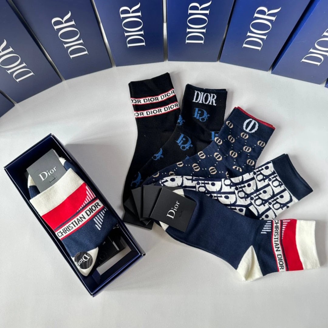 Dior Classic Crew Socks 5-Pair Box — Zdjęcie 7