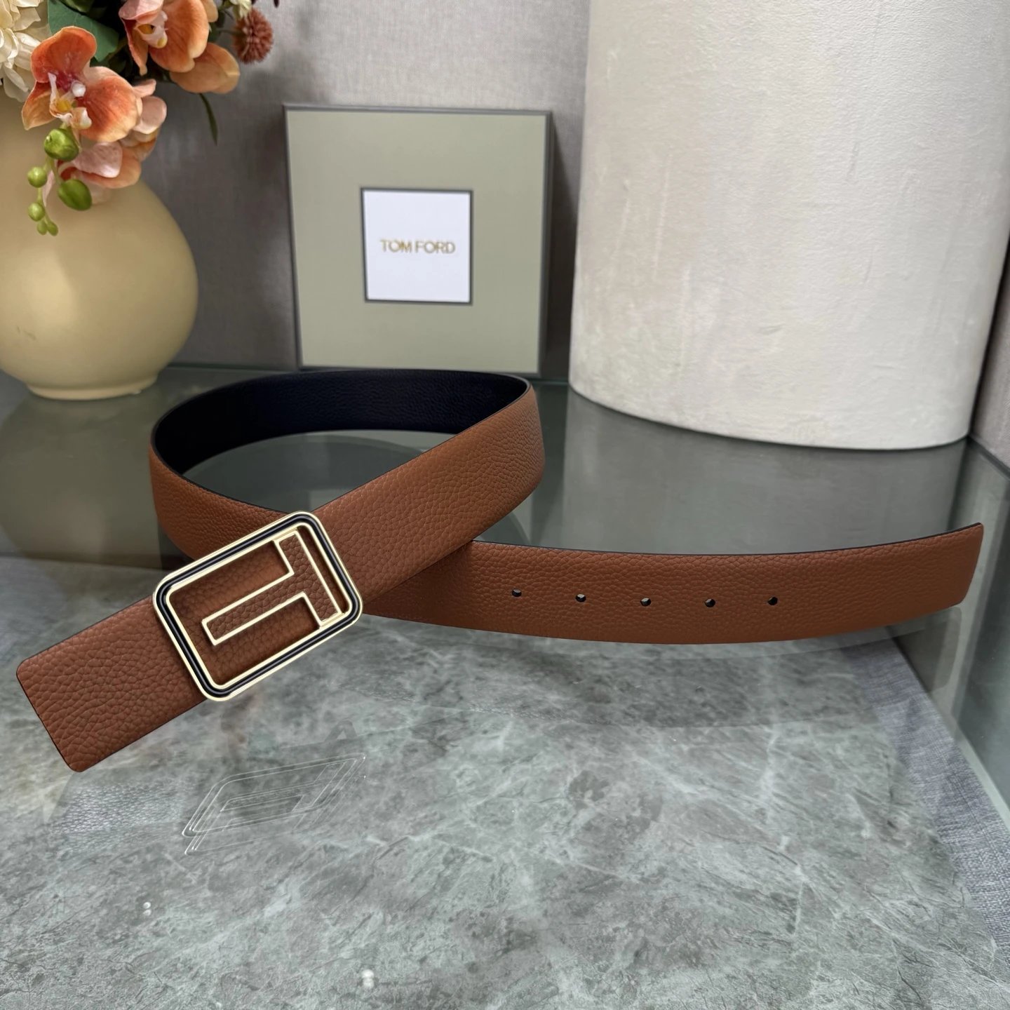 Tom Ford Leather Reversible Belt Ver.C — Zdjęcie 3