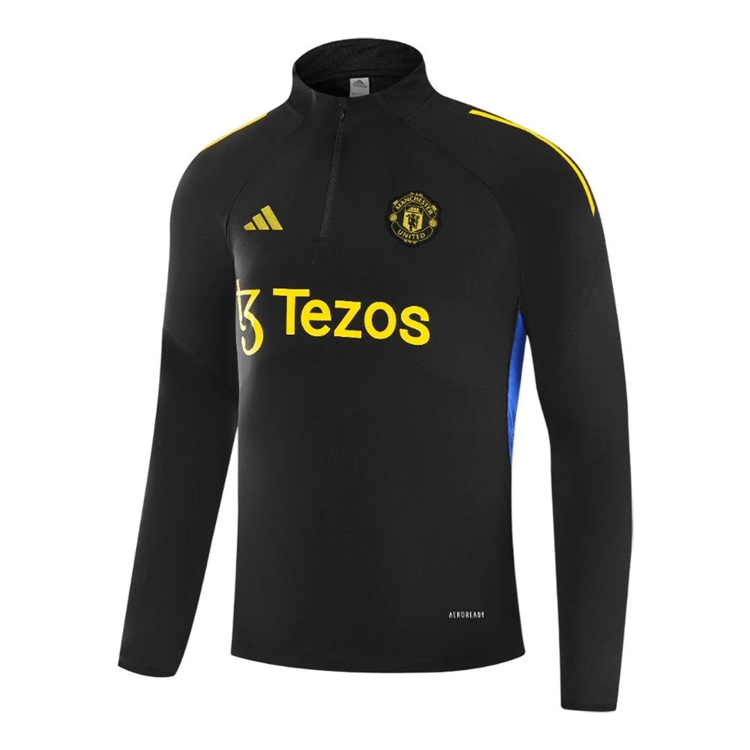 Manchester United 1 4 Zip Tracksuit 2025 26 Black — photo 3