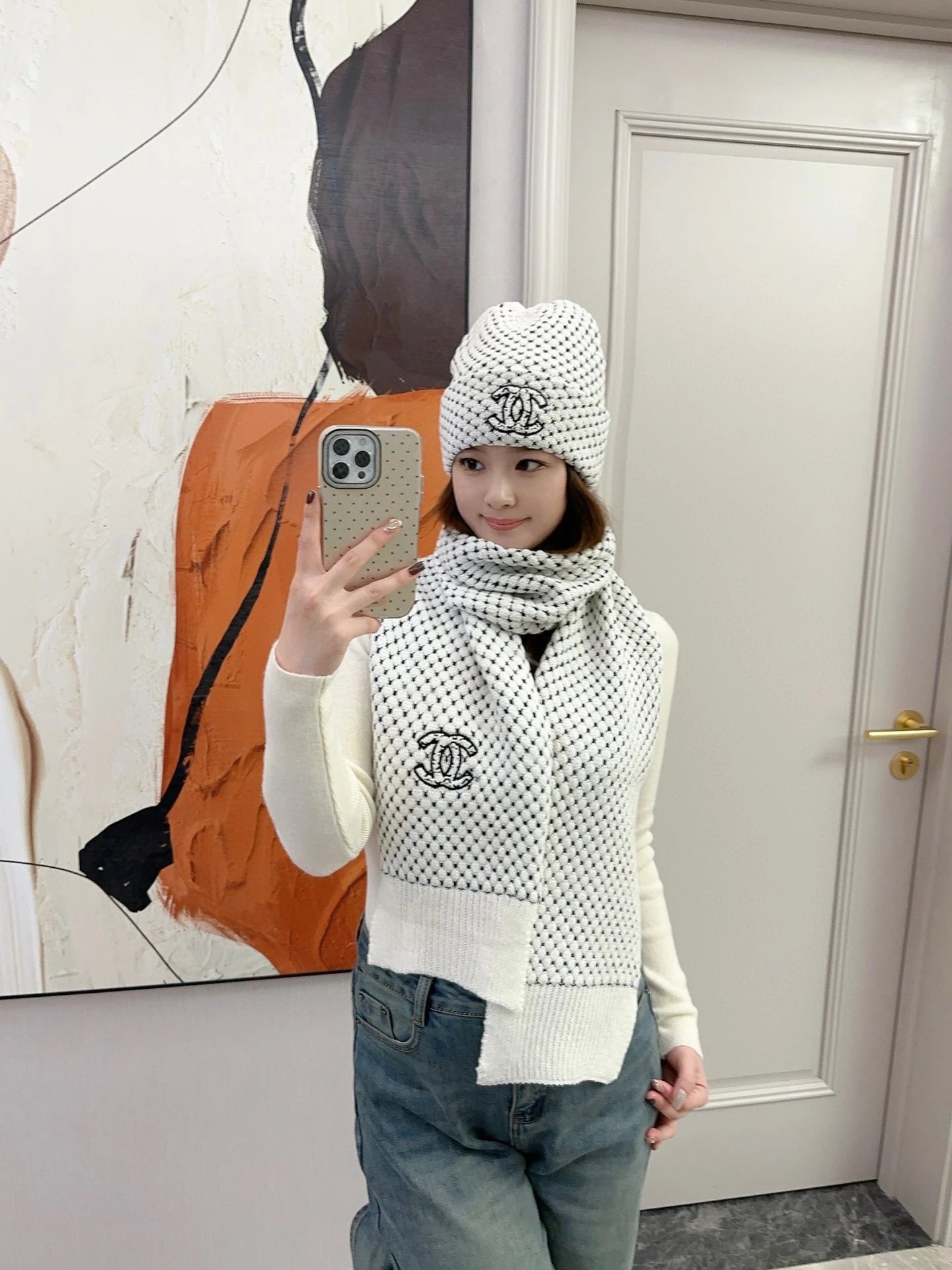 Gucci Cashmere Scarf & Hat Set Ver.G — Photo 8