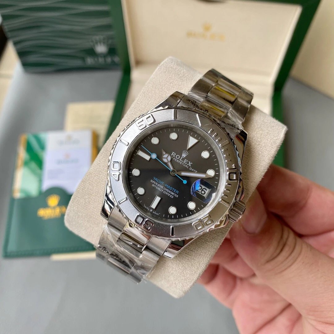 Rolex Yacht-Master horloge met zilverkleurige metalen band