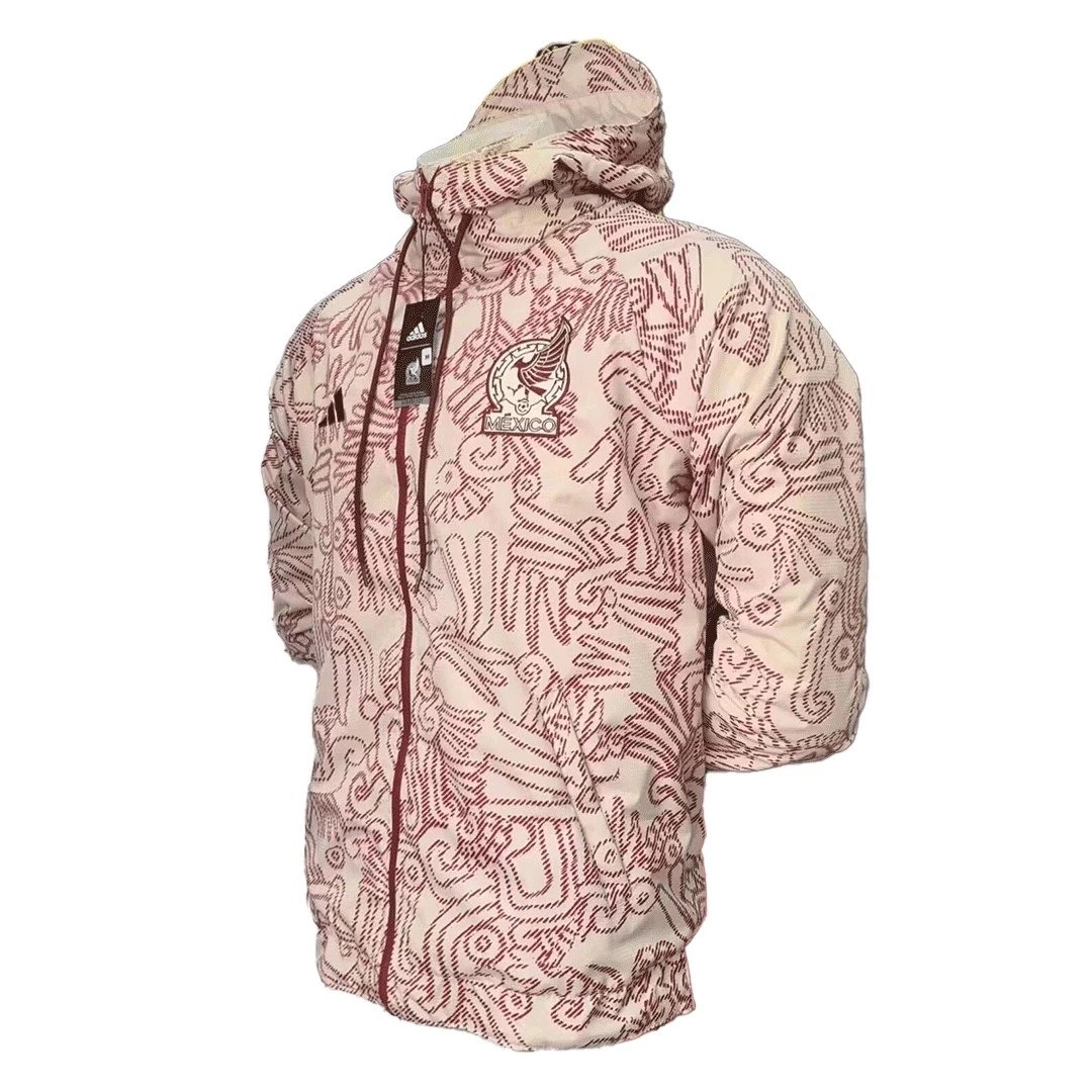 Mexico 2022 Hoodie Windbreaker Jacket Cream — Photo 2