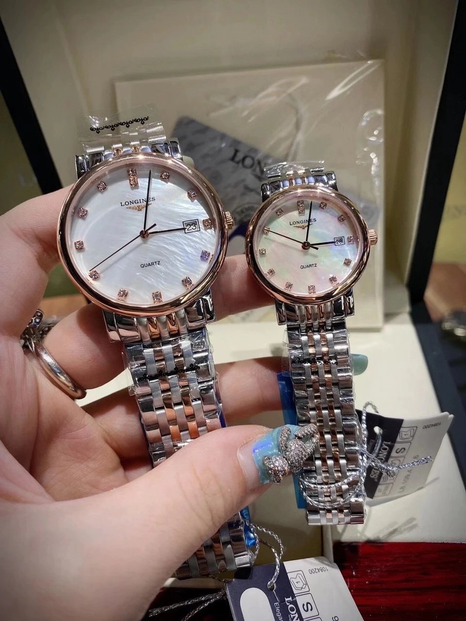 Longines Quartz Two-Tone Couple Watch Set