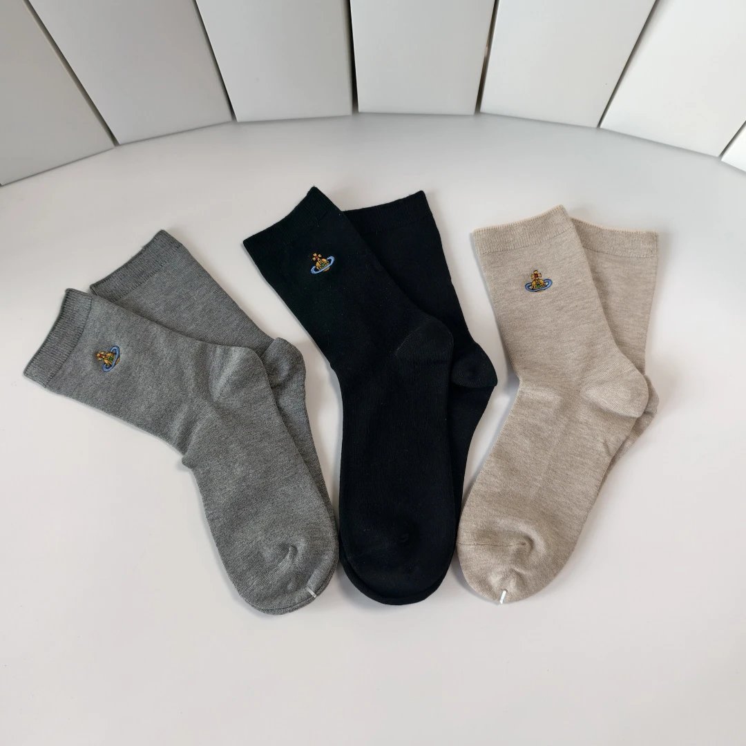 Vivienne Westwood Embroidered Crew Socks 3-Pair Box Ver.B — photo 5