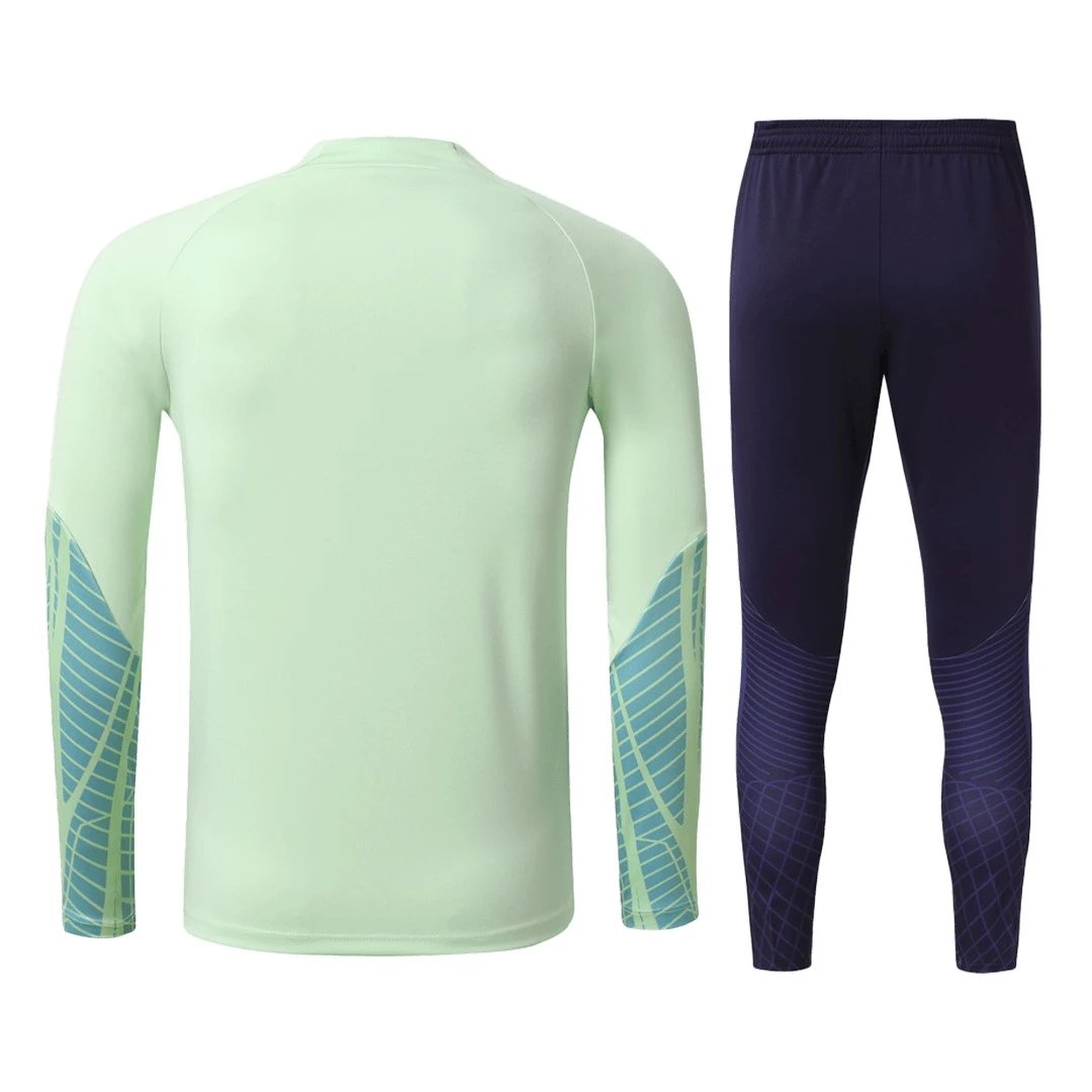 Brazil 1 4 Zip Tracksuit 2022 Kids Green — photo 2