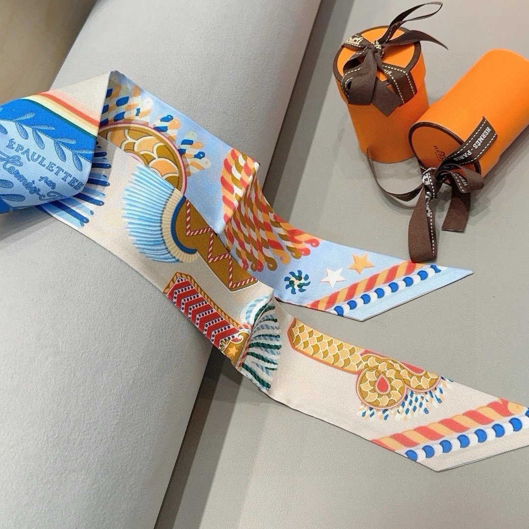 Hermes Silk Hair Ribbon Ver.B — Photo 3