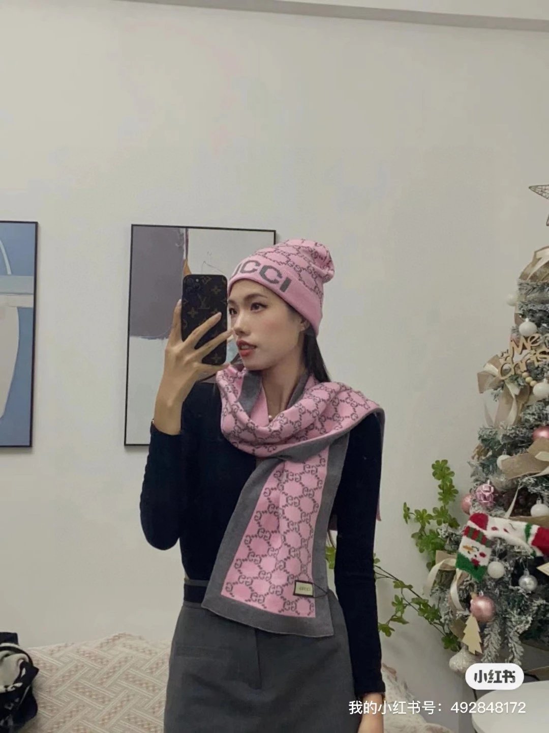 Gucci Cashmere Scarf & Hat Set Ver.C — Photo 7