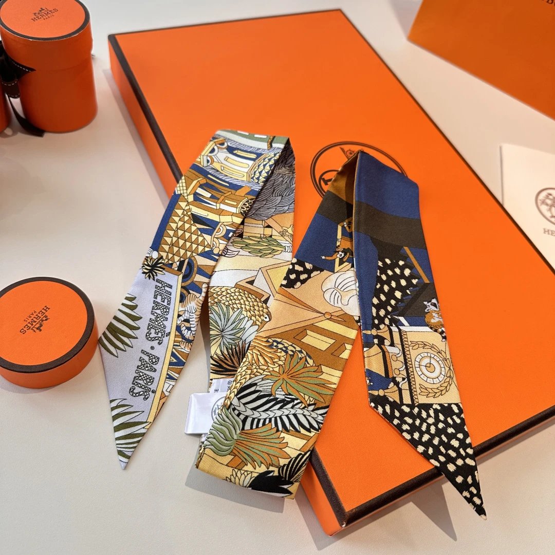 Hermes Silk Hair Ribbon Ver.I — Photo 4