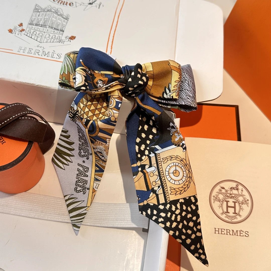 Hermes Silk Hair Ribbon Ver.I — Photo 9