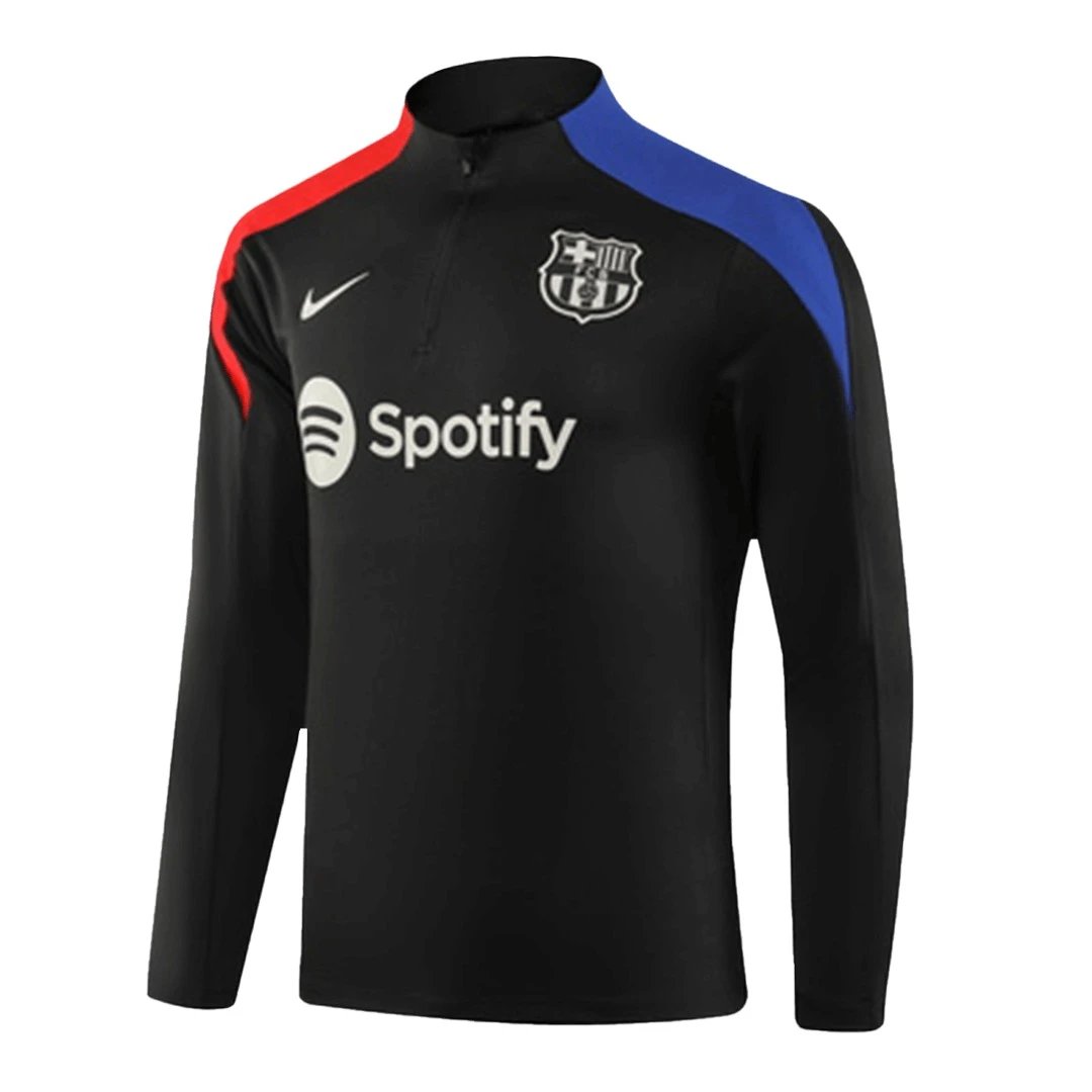 Barcelona 1 4 Zip Tracksuit 2024 25 Black — photo 3