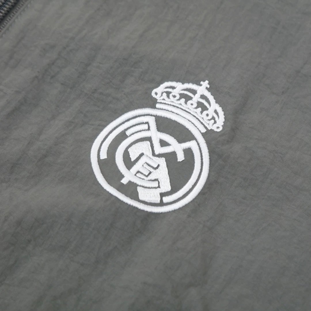 Real Madrid 2025 Windbreaker Jacket 26 Gray — QC