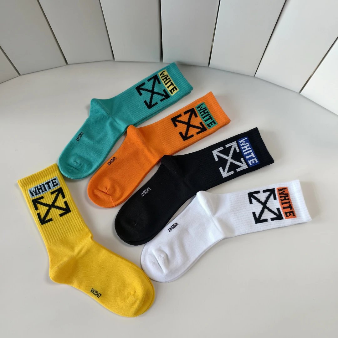 Off-White Crew Socks 5-Pair Box Ver.C — QC