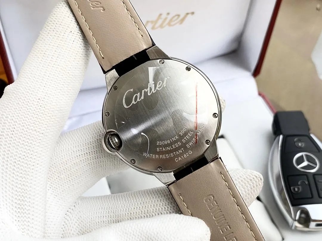 Cartier Ballon Bleu Leather Automatic Watch 42mm Ver.A — photo 7