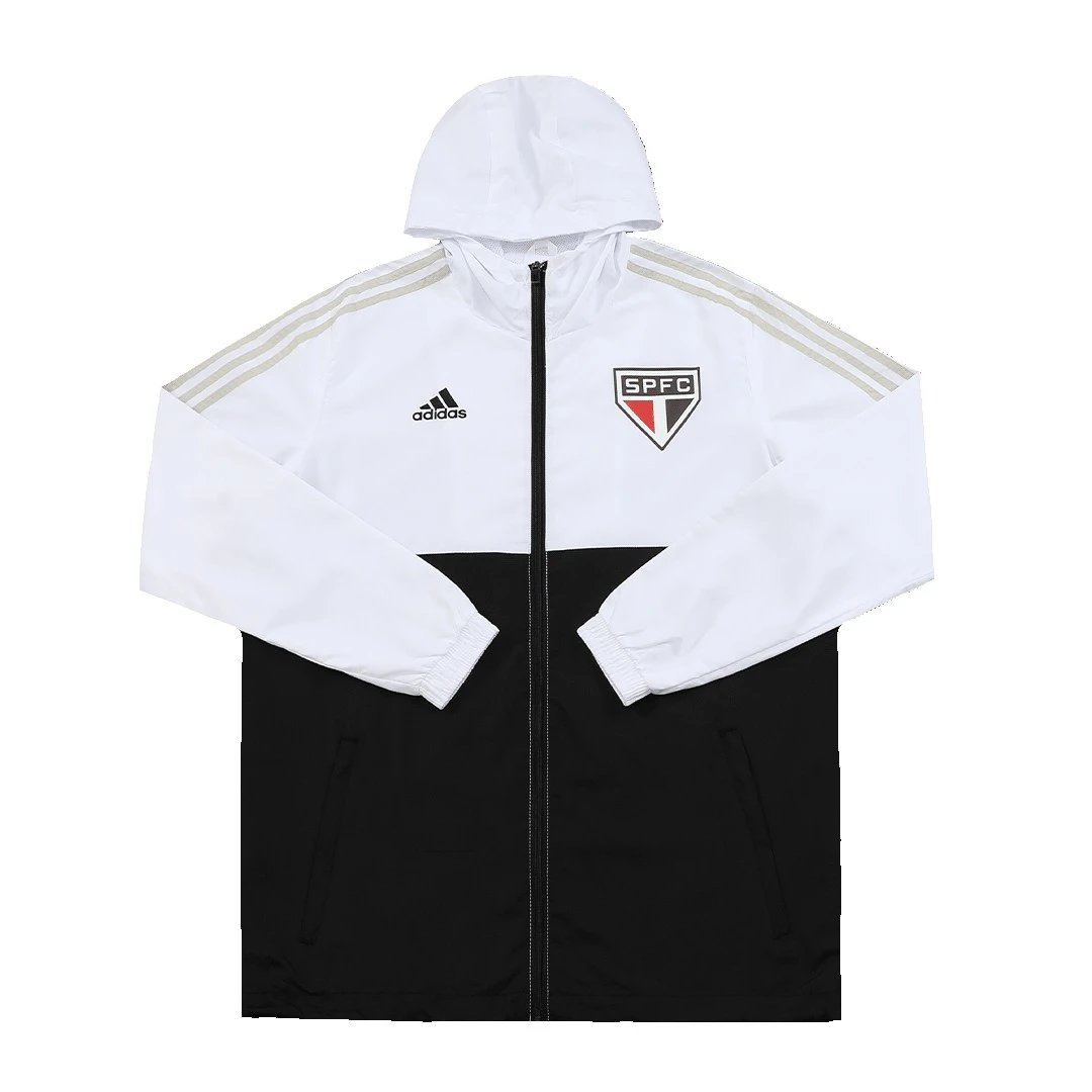 Sao Paulo 2023 FC Hoodie Windbreaker Jacket 24 White Black — Zdjęcie 7