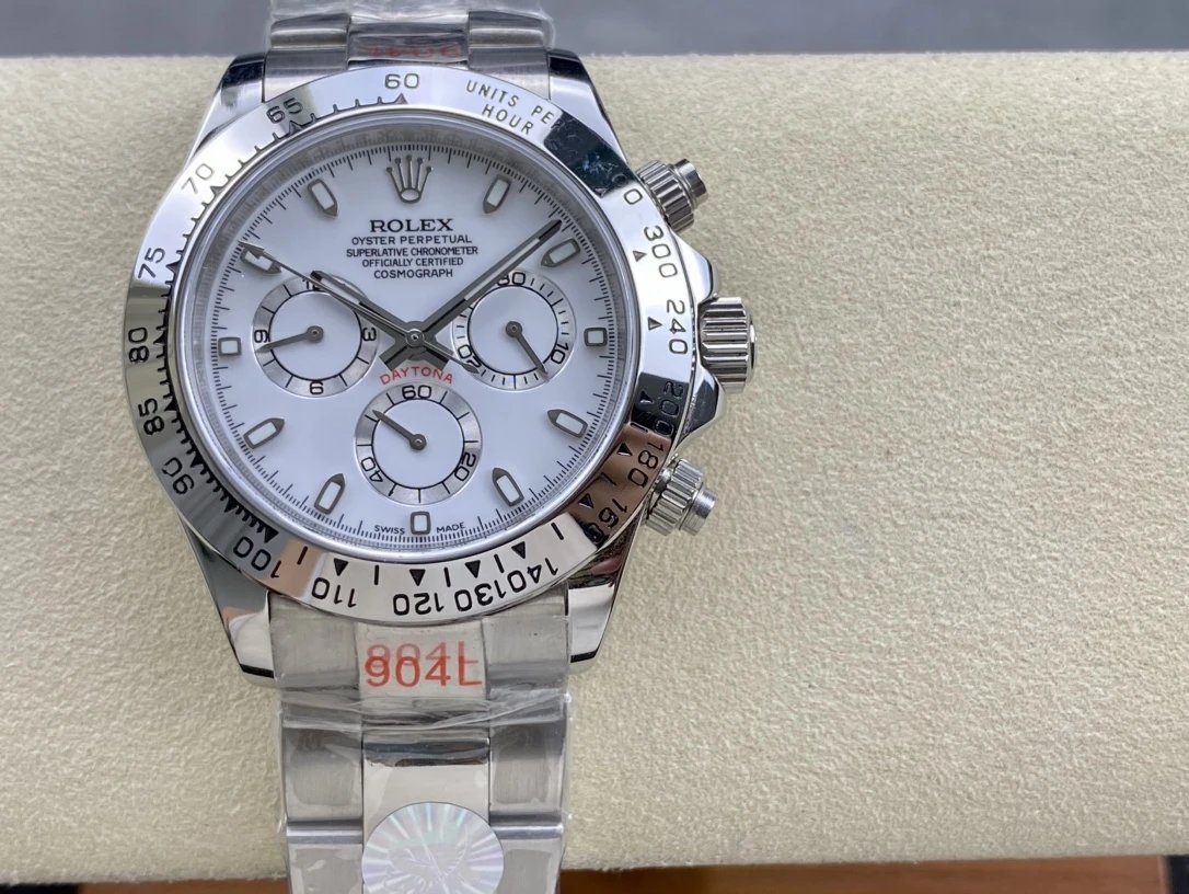Rolex Daytona Chronograaf horloge met witte wijzerplaat 40 mm Variant O