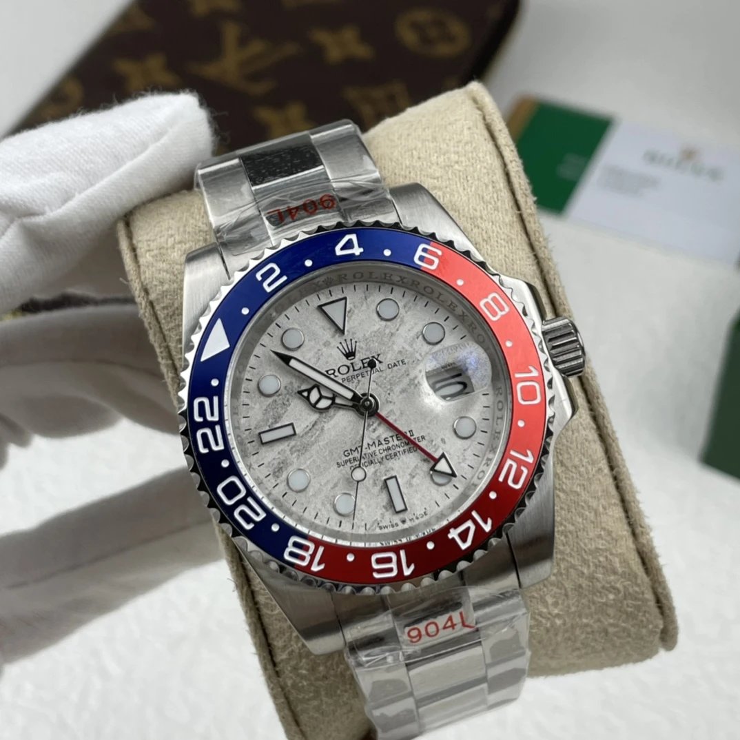 Rolex GMT-Master II horloge met blauw-rode lunette 40 mm Variant H