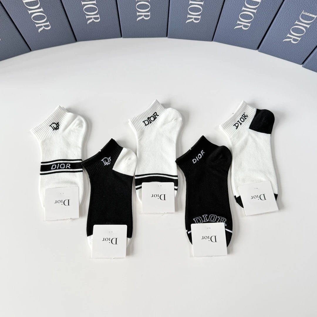 Dior Quarter Socks 5-Pair Box Ver.B — photo 2