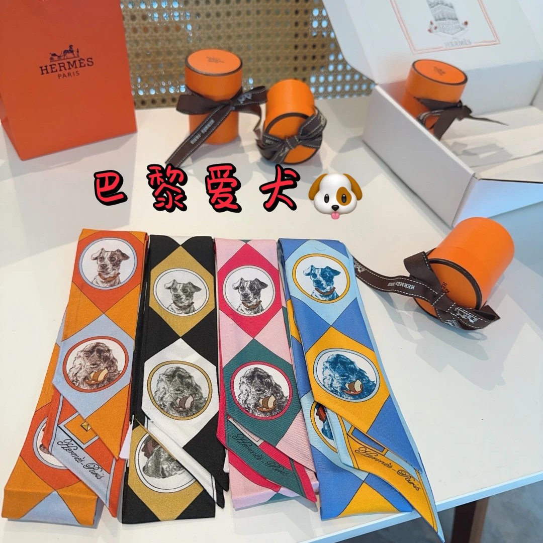 Hermes Silk Hair Ribbon Ver.G — Photo 2