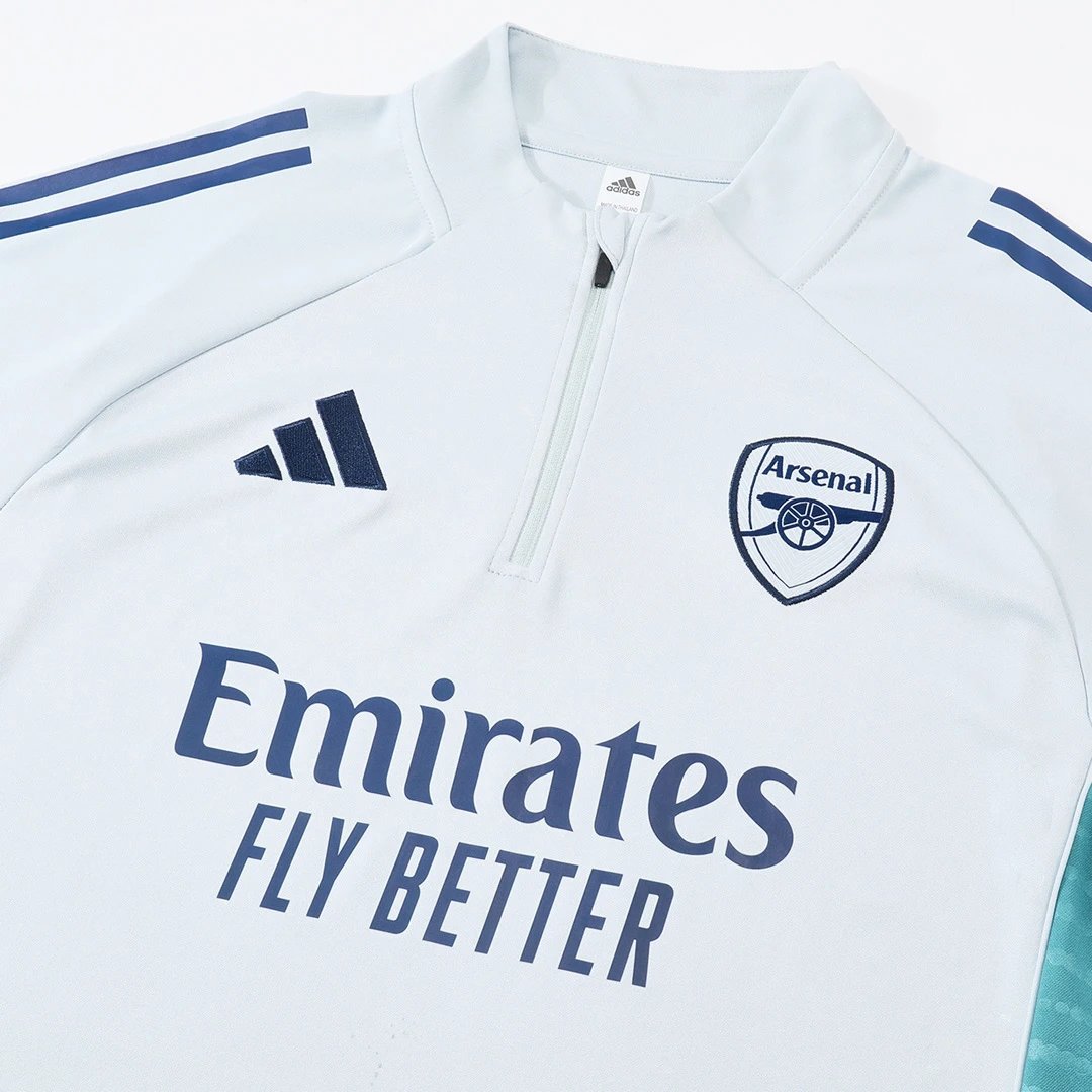 Arsenal 2025 1 4 Zip Tracksuit 26 Kids White — Zdjęcie 5