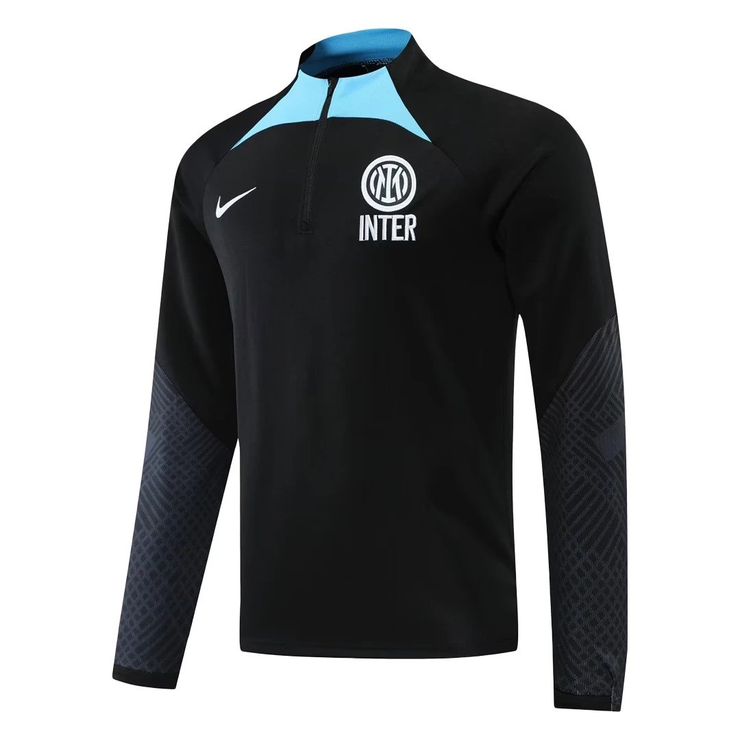 Inter Milan 2022 1 4 Zip Tracksuit 23 Black — Photo 4
