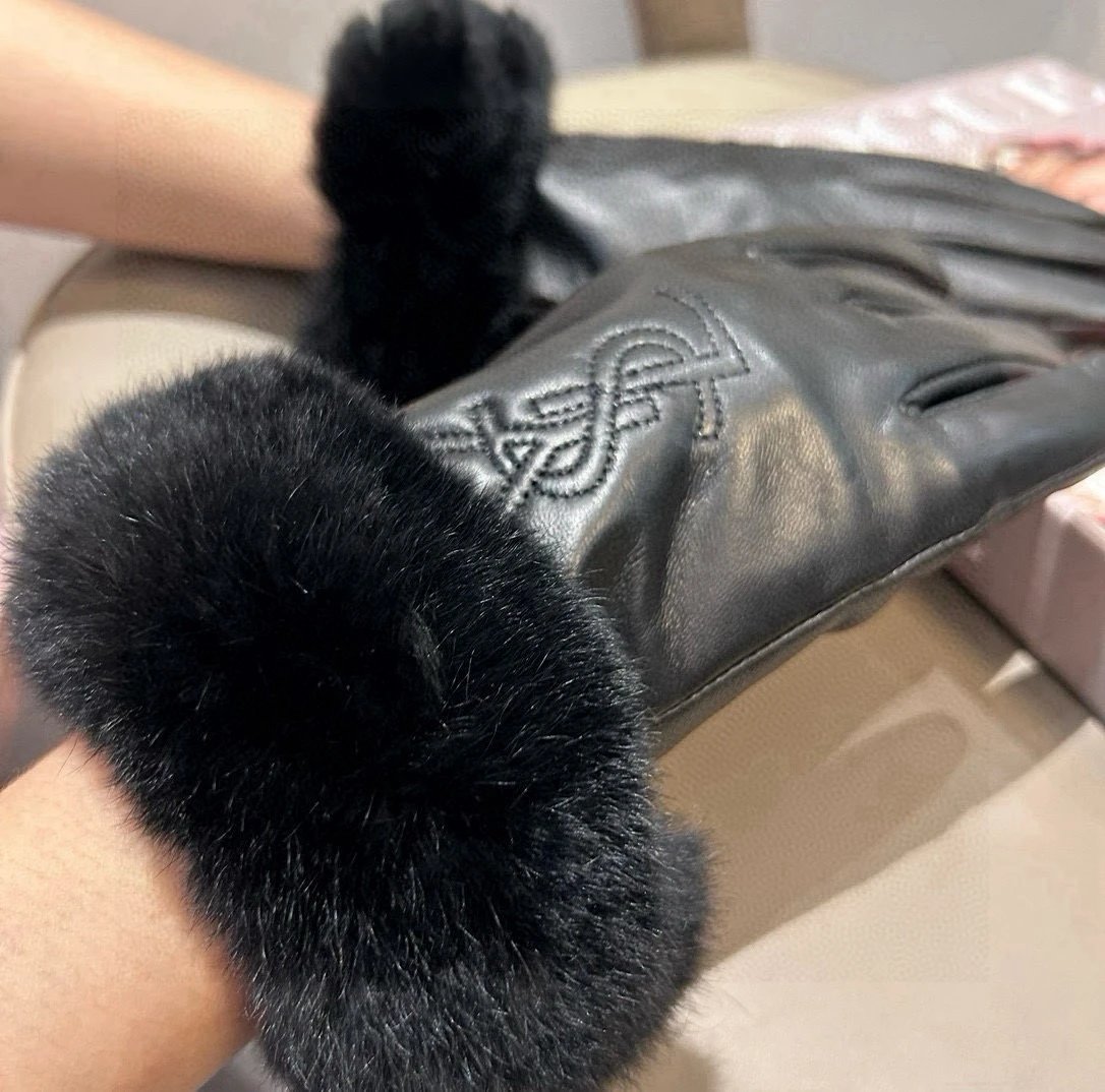 Saint Laurent Lambskin Cashmere Gloves Ver.D — Photo 2
