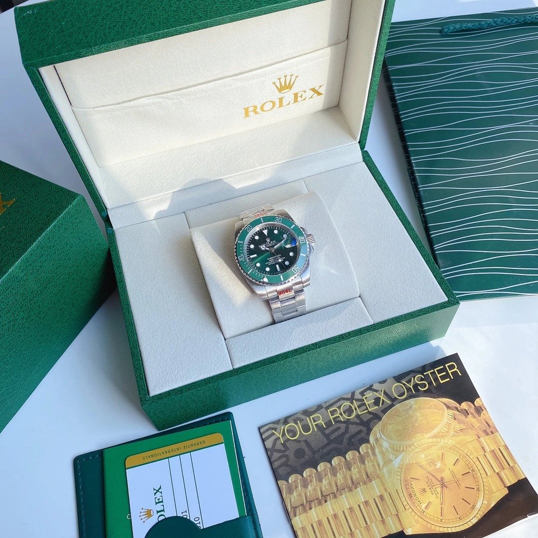 Rolex Submariner horloge met groene wijzerplaat en lunette 39 mm Variant A
