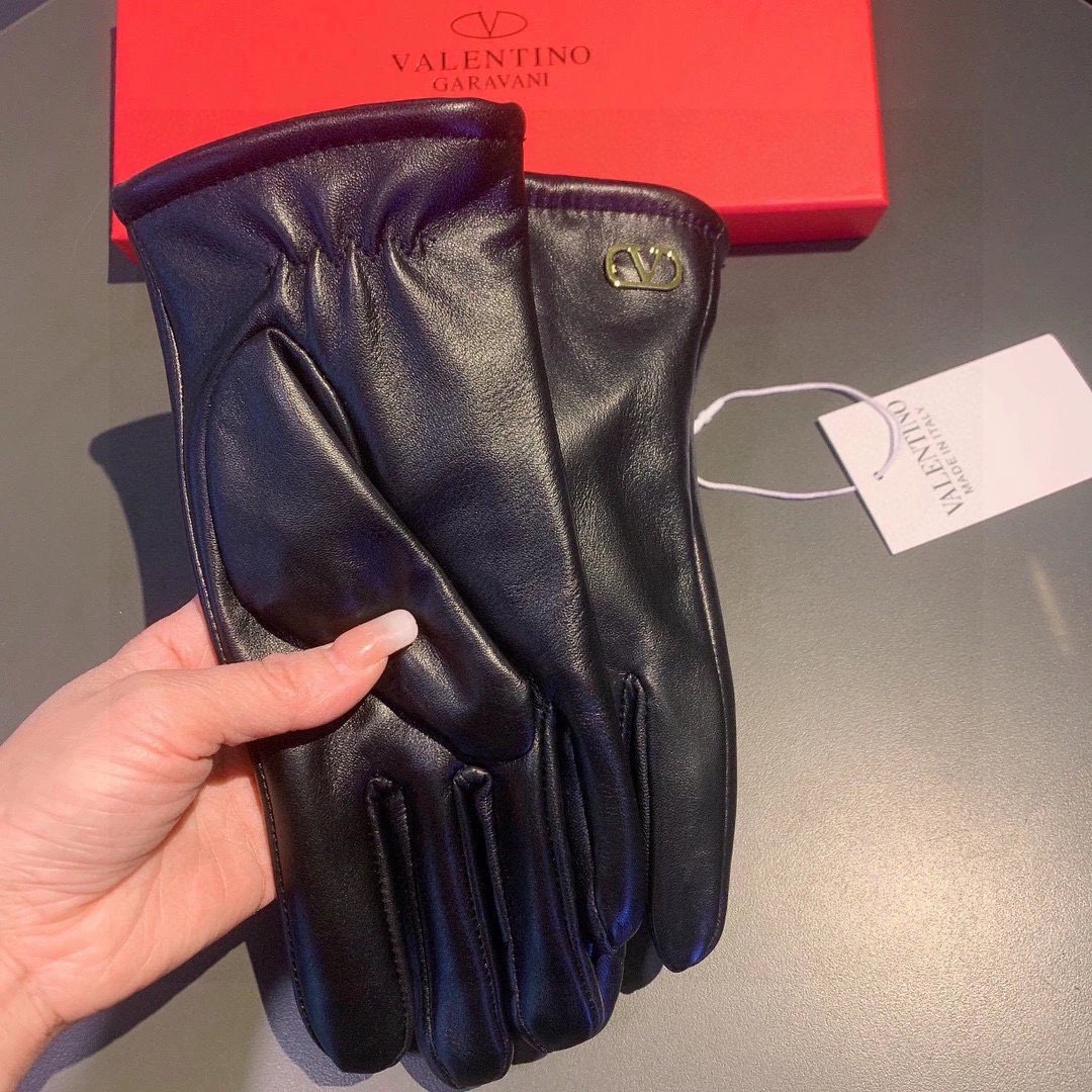 Valentino Lambskin Cashmere Gloves Ver.D — QC