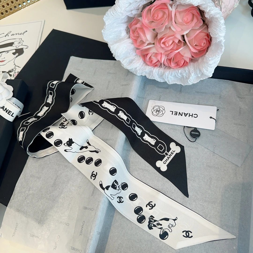 Chanel Silk Hair Ribbon Ver.I — Zdjęcie 9
