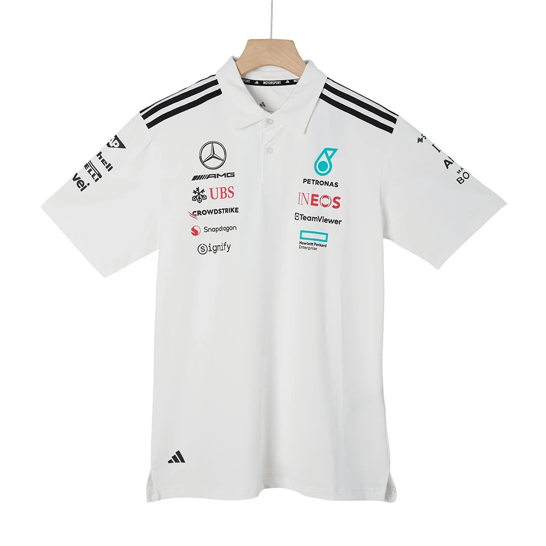 Mercedes AMG Petronas F1 2025 Team Polo White — photo 5