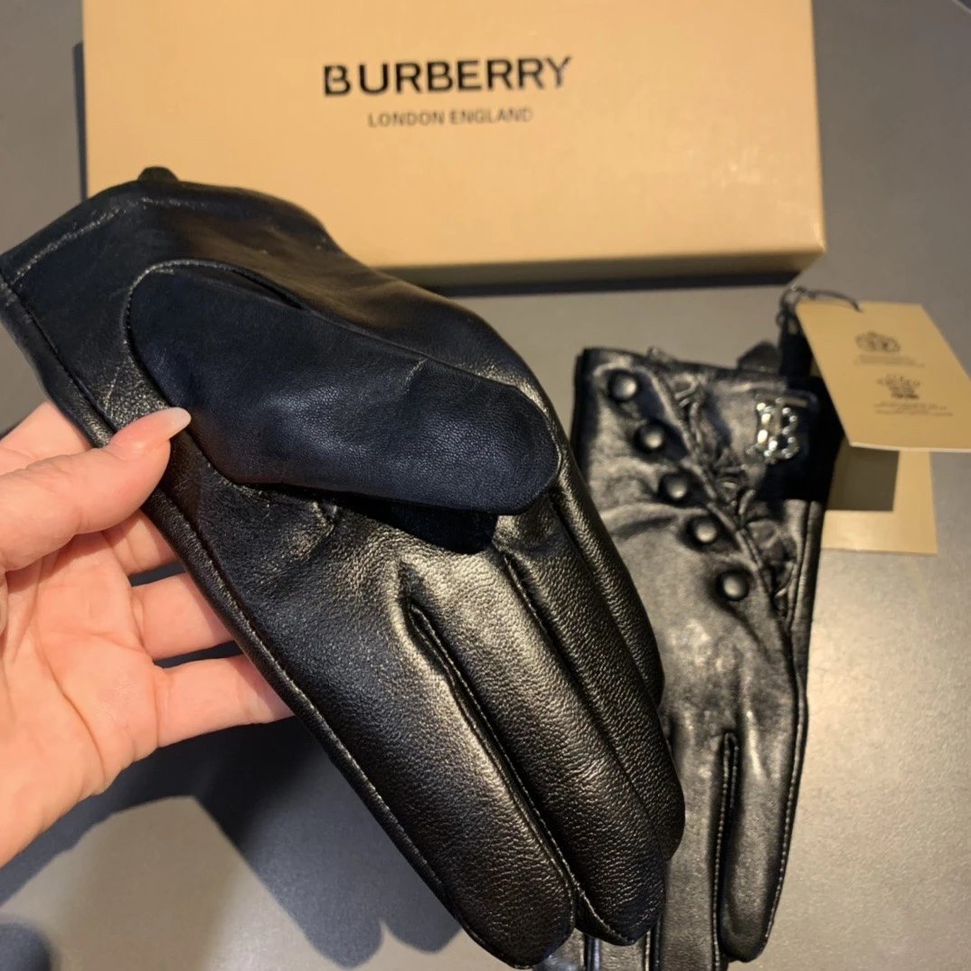 Burberry Lambskin Thermal Gloves Ver.D — QC