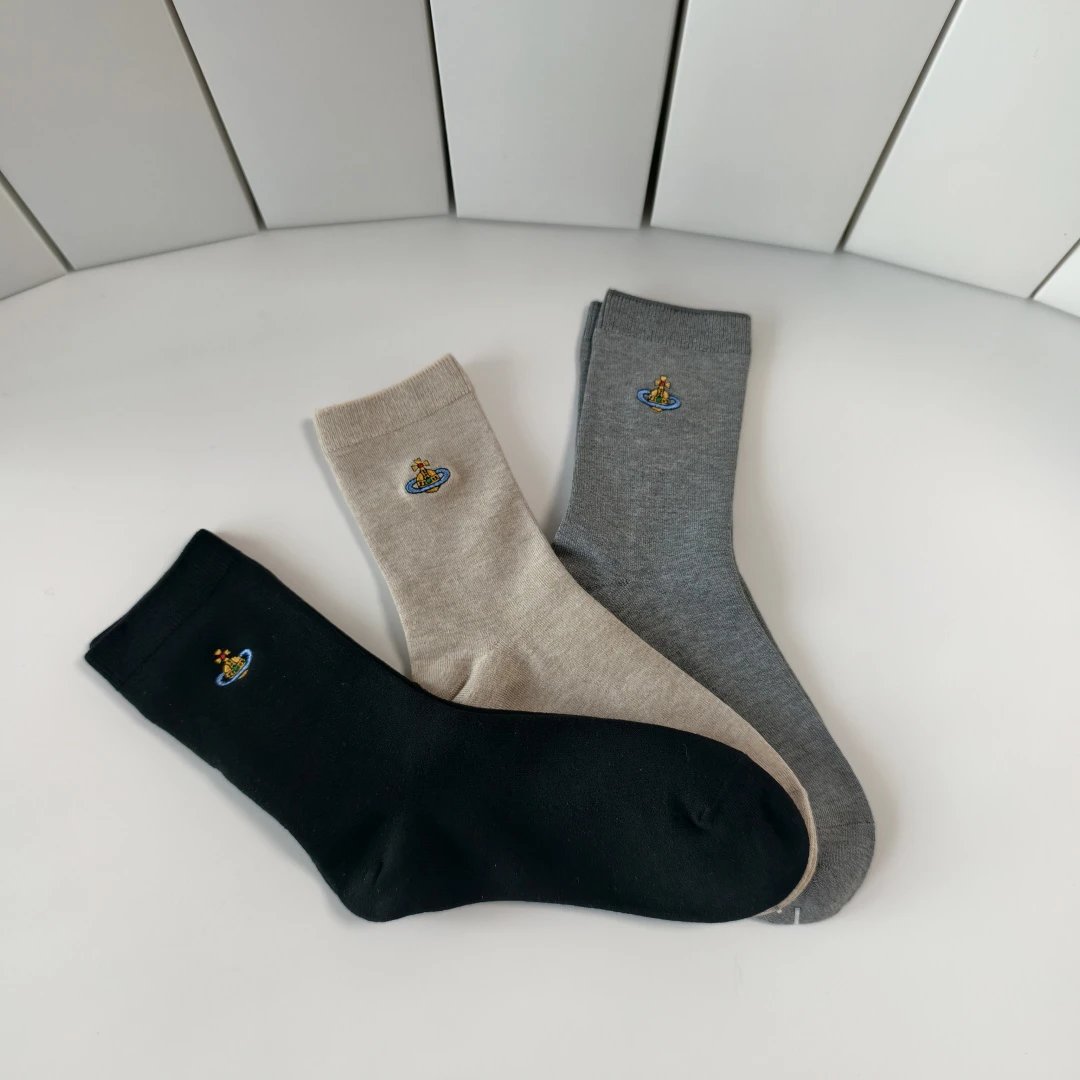 Vivienne Westwood Embroidered Crew Socks 3-Pair Box Ver.B — photo 7