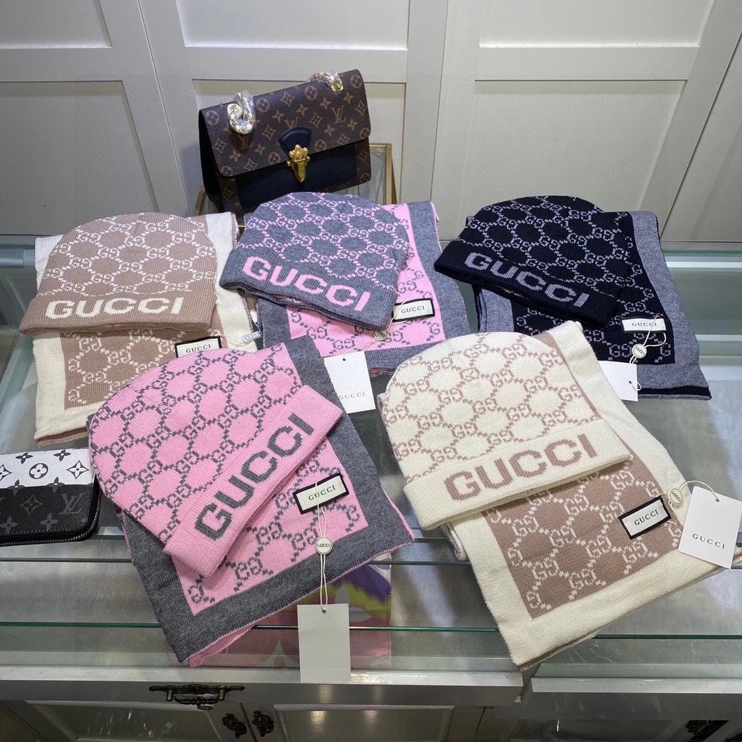 Gucci Cashmere Scarf & Hat Set Ver.F — Photo 8