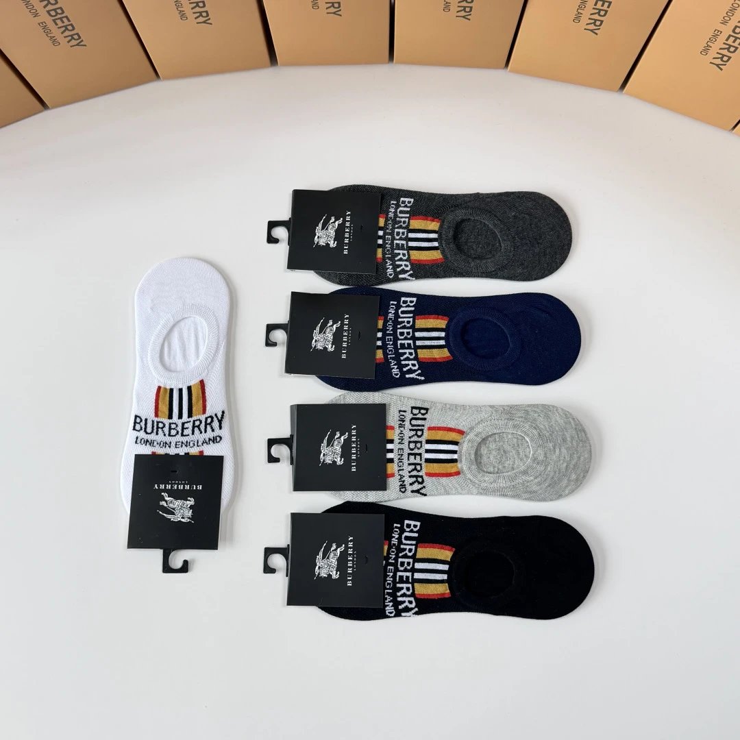Burberry Classic No-Show Socks 5-Pair Box Ver.B — photo 6