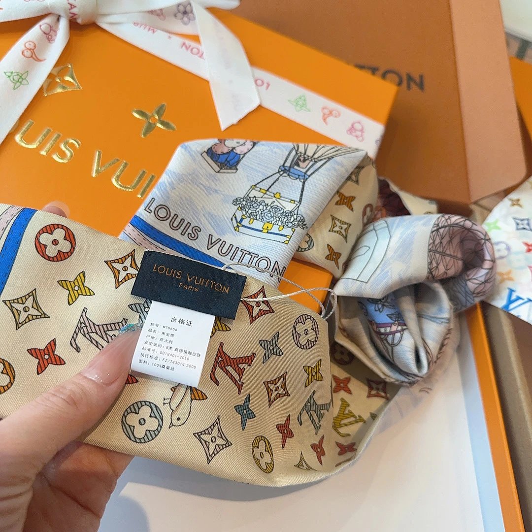 Louis Vuitton Silk Hair Ribbon Ver.B — QC
