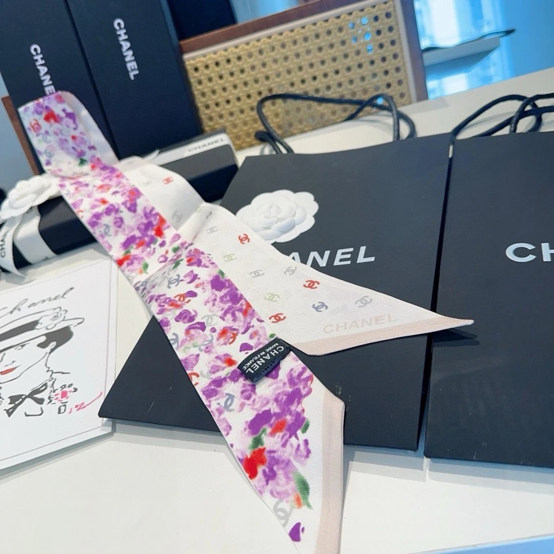 Chanel Silk Hair Ribbon Ver.A — Zdjęcie 9