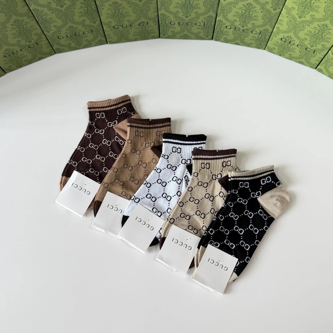 Gucci Classic Quarter Socks 5-Pair Box Ver.B — photo 7