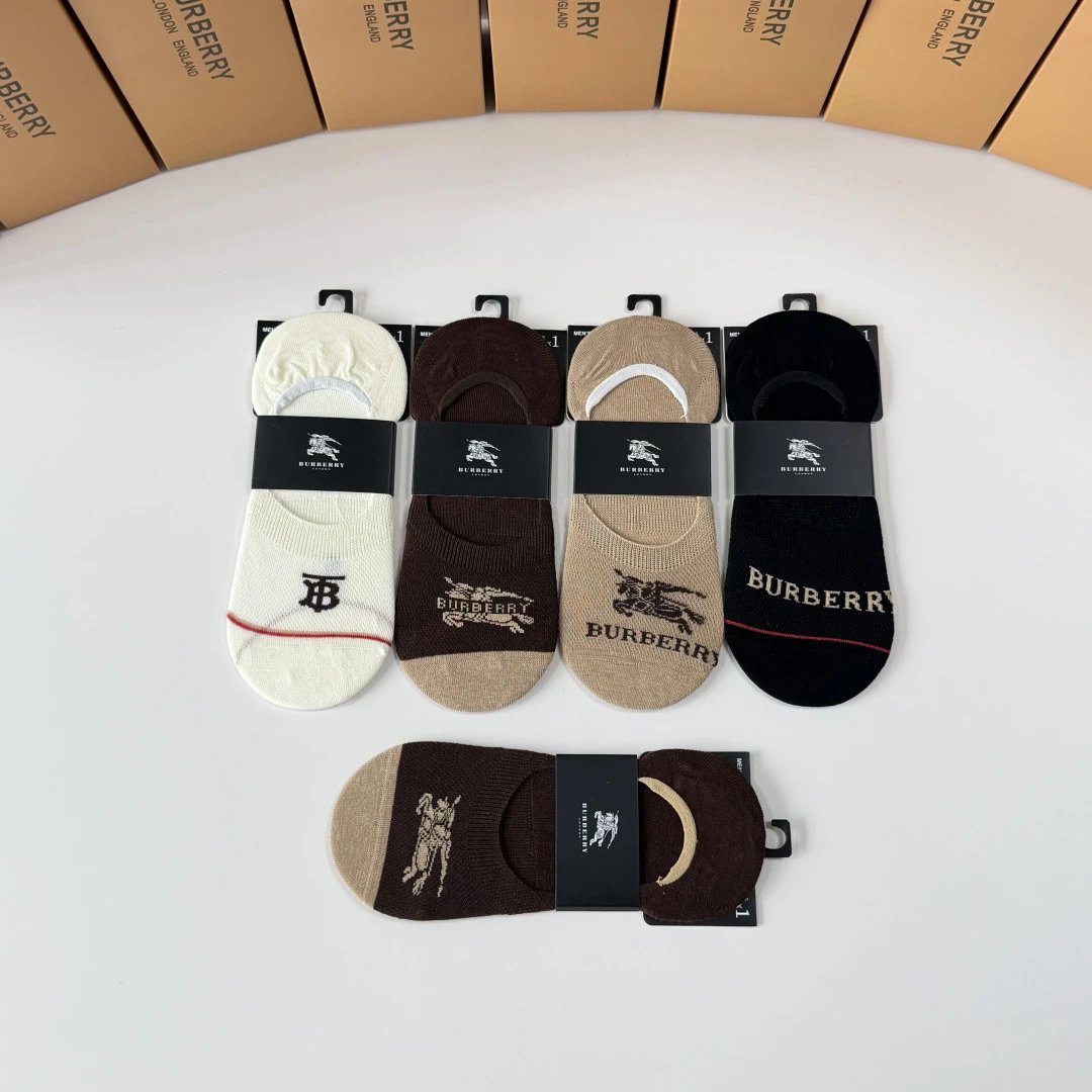 Burberry Classic No-Show Socks 5-Pair Box Ver.C — photo 4