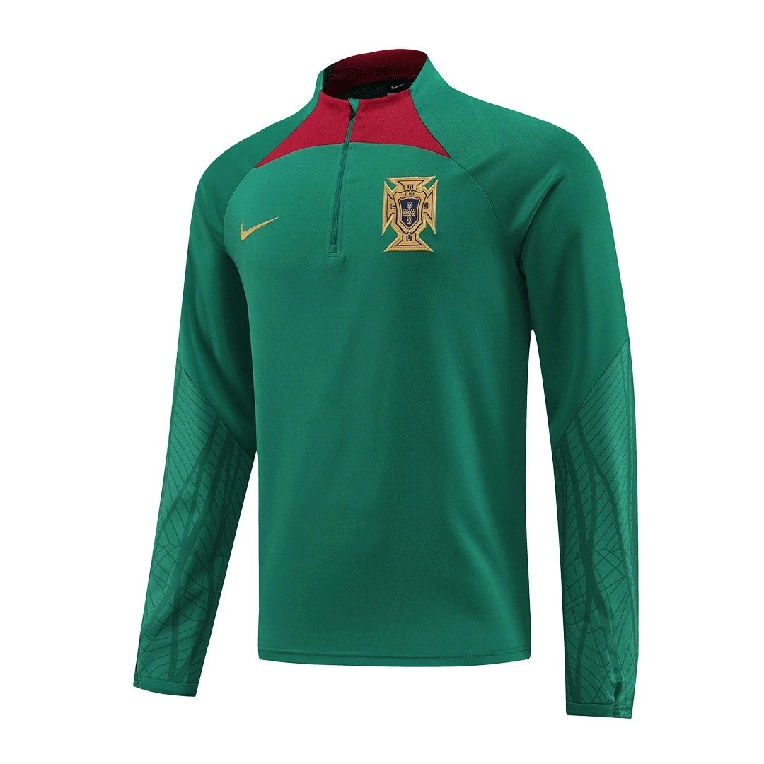 Portugal 1 4 Zip Tracksuit 2022 Green — photo 5