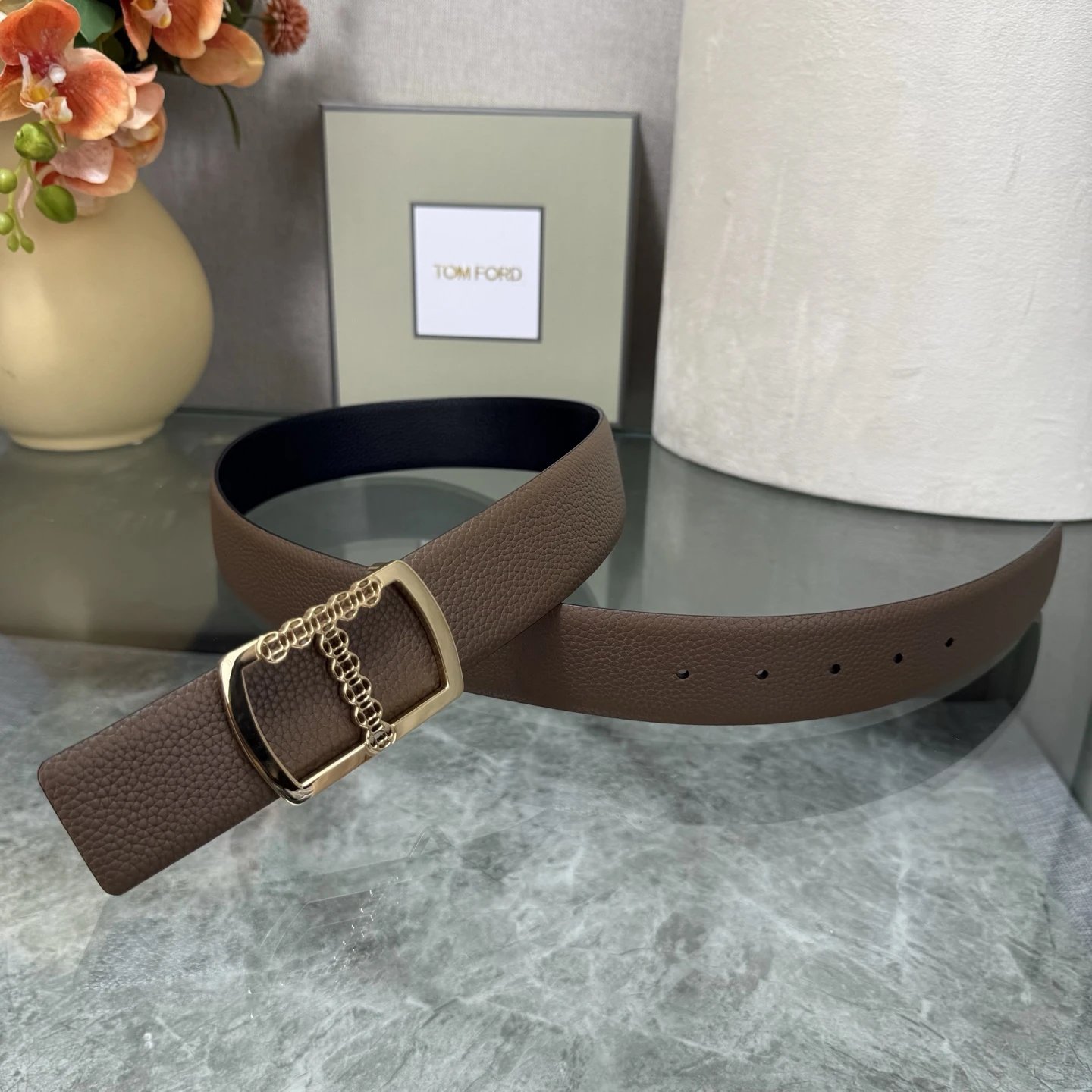 Tom Ford Leather Reversible Belt Ver.F — Zdjęcie 4