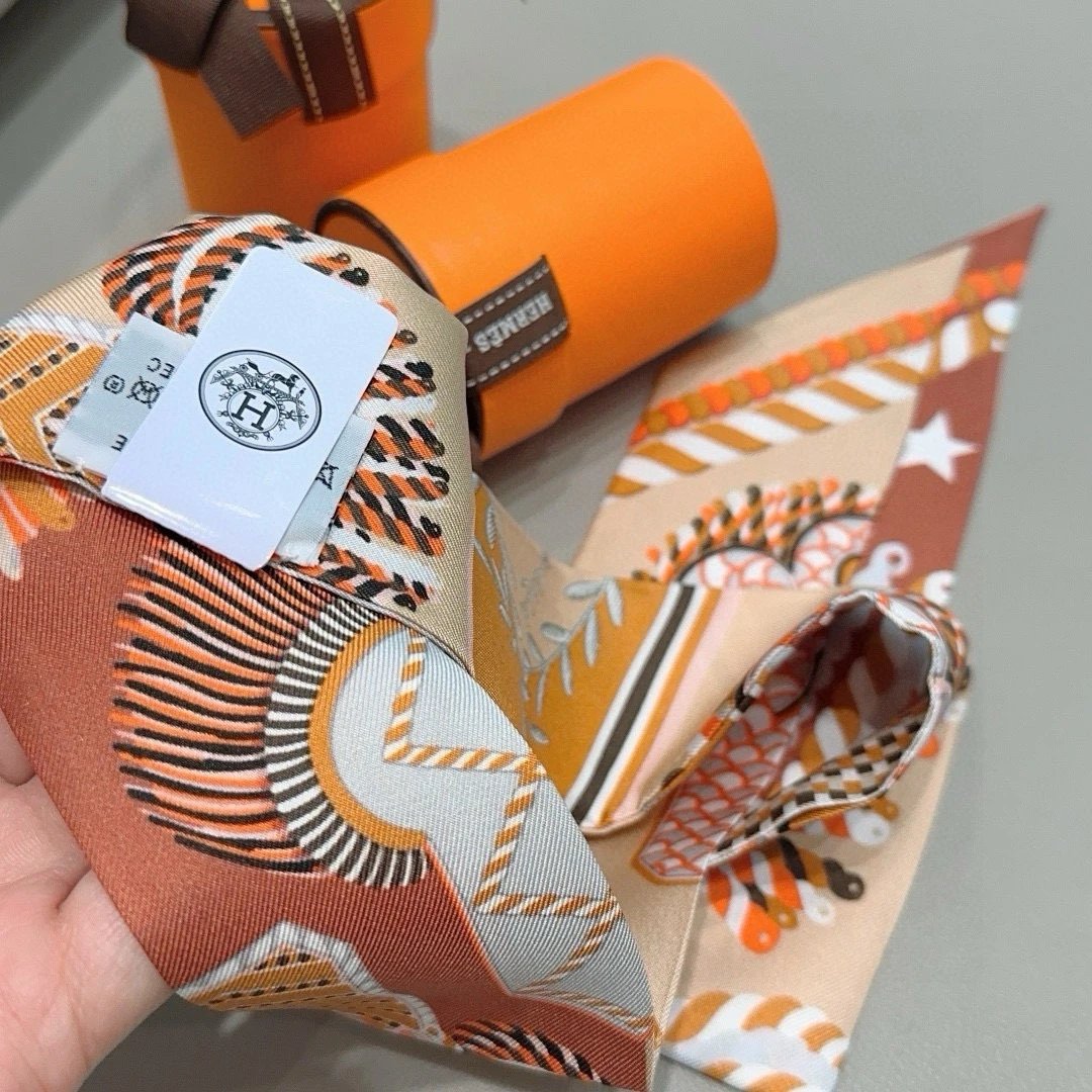 Hermes Silk Hair Ribbon Ver.C — Photo 4