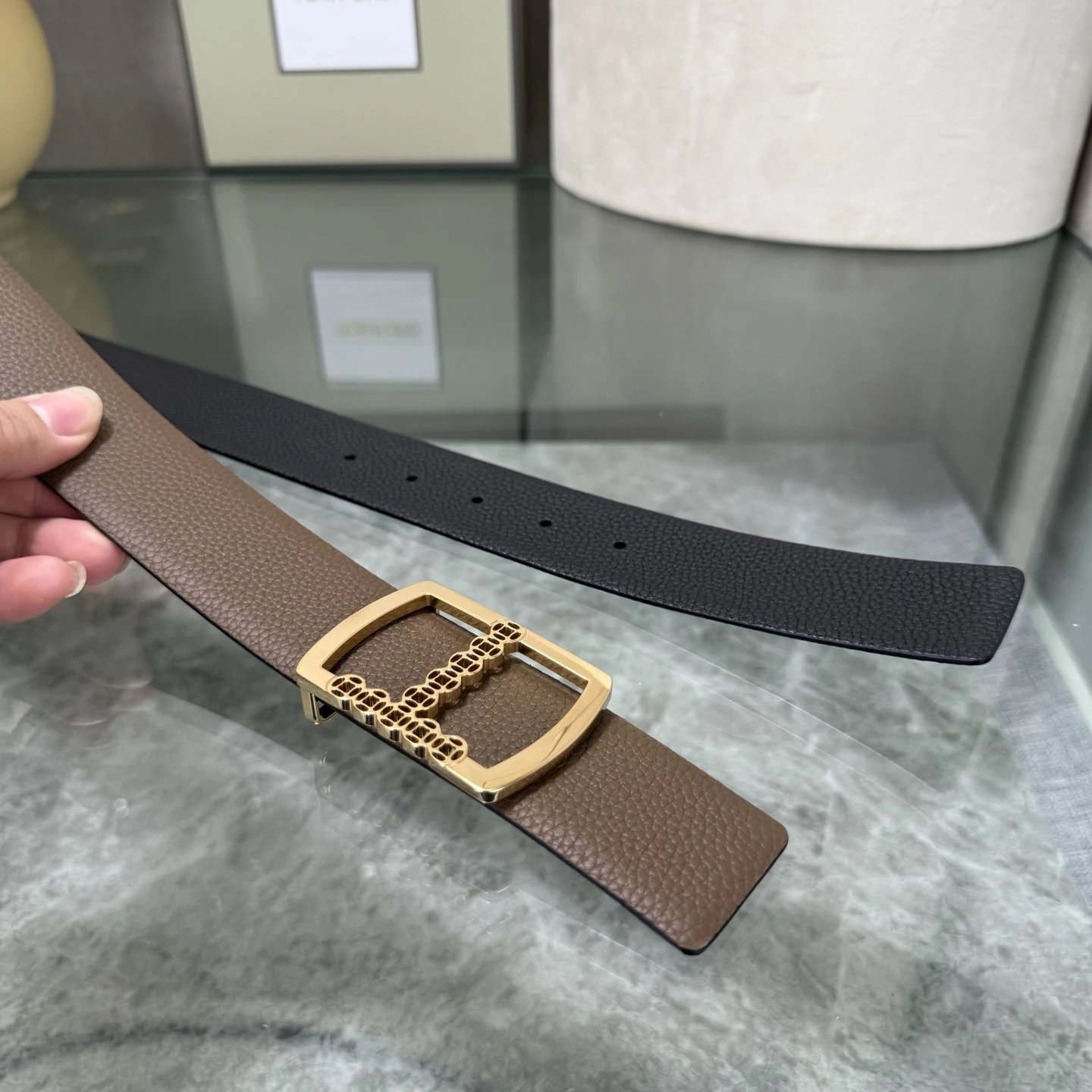 Tom Ford Leather Reversible Belt Ver.F — Zdjęcie 9