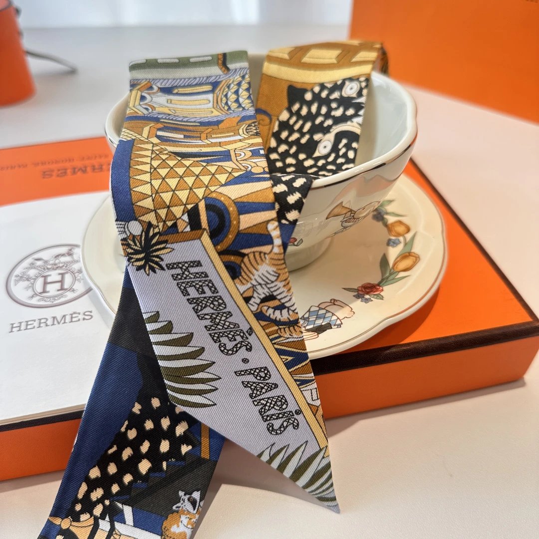 Hermes Silk Hair Ribbon Ver.I — Photo 8