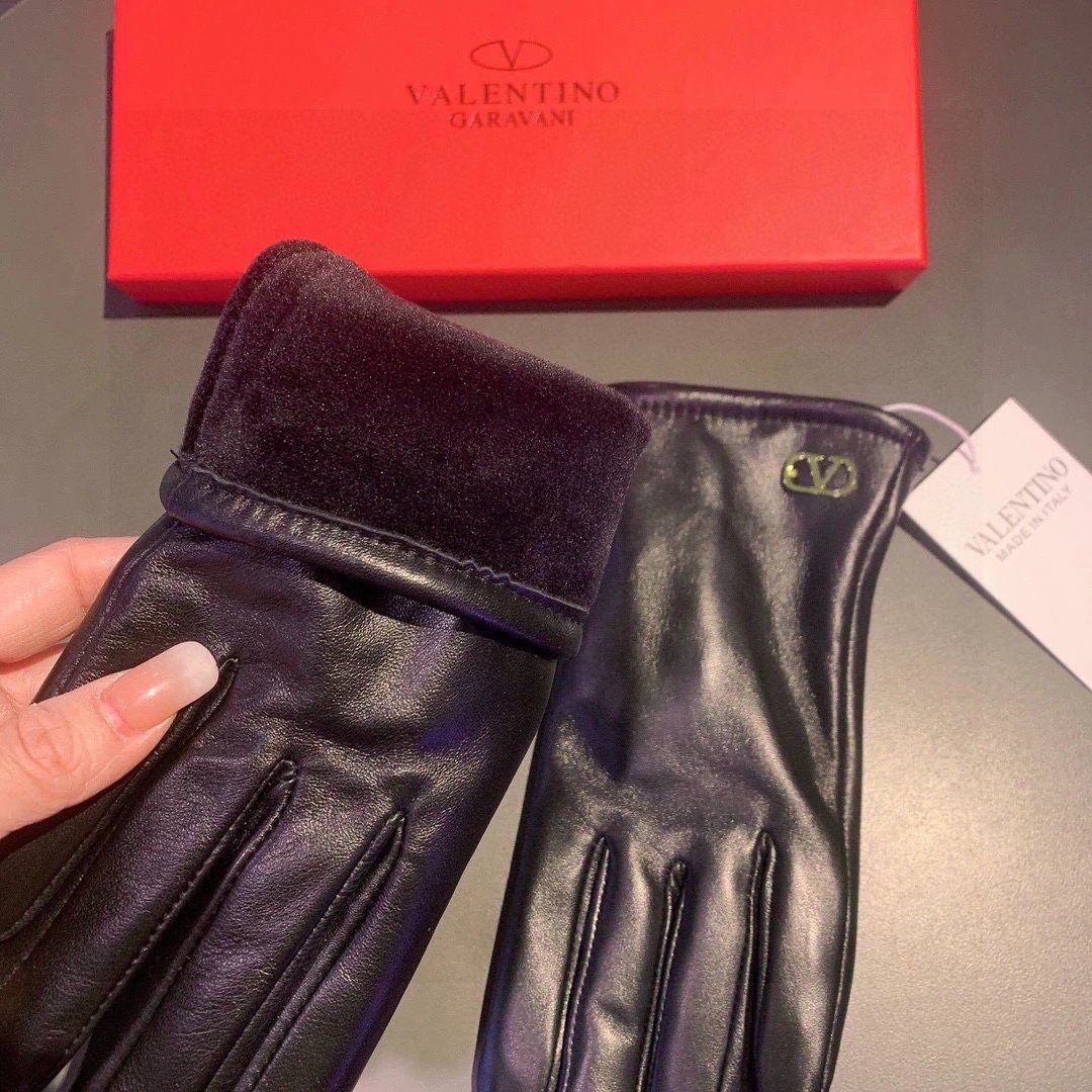 Valentino Lambskin Cashmere Gloves Ver.D — QC