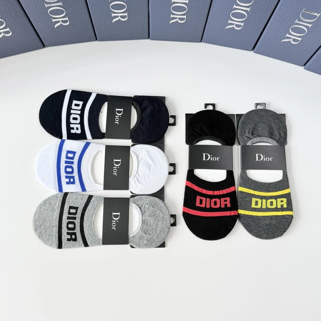 Dior Classic No-Show Socks 5-Pair Box — photo 7